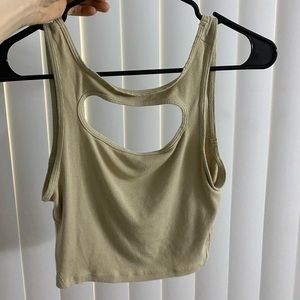 Lululemon LA Front Cut-Out Crop Tank Top